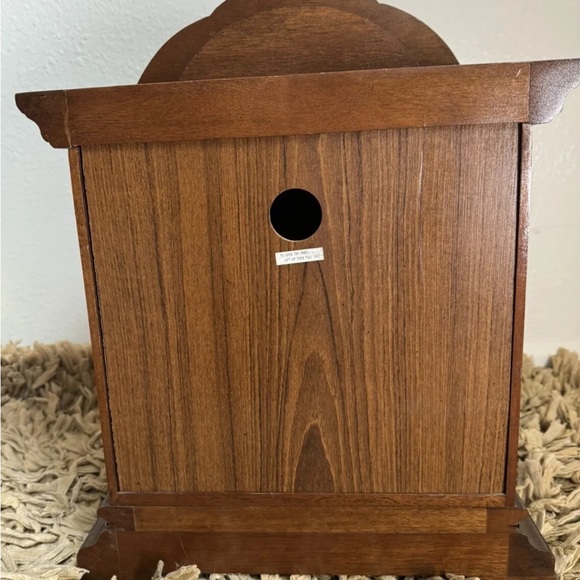 Westminster Mantle Clock Wood Quartz Tempus Fugit With Dual Chime 19x15 Large - Picture 9 of 12